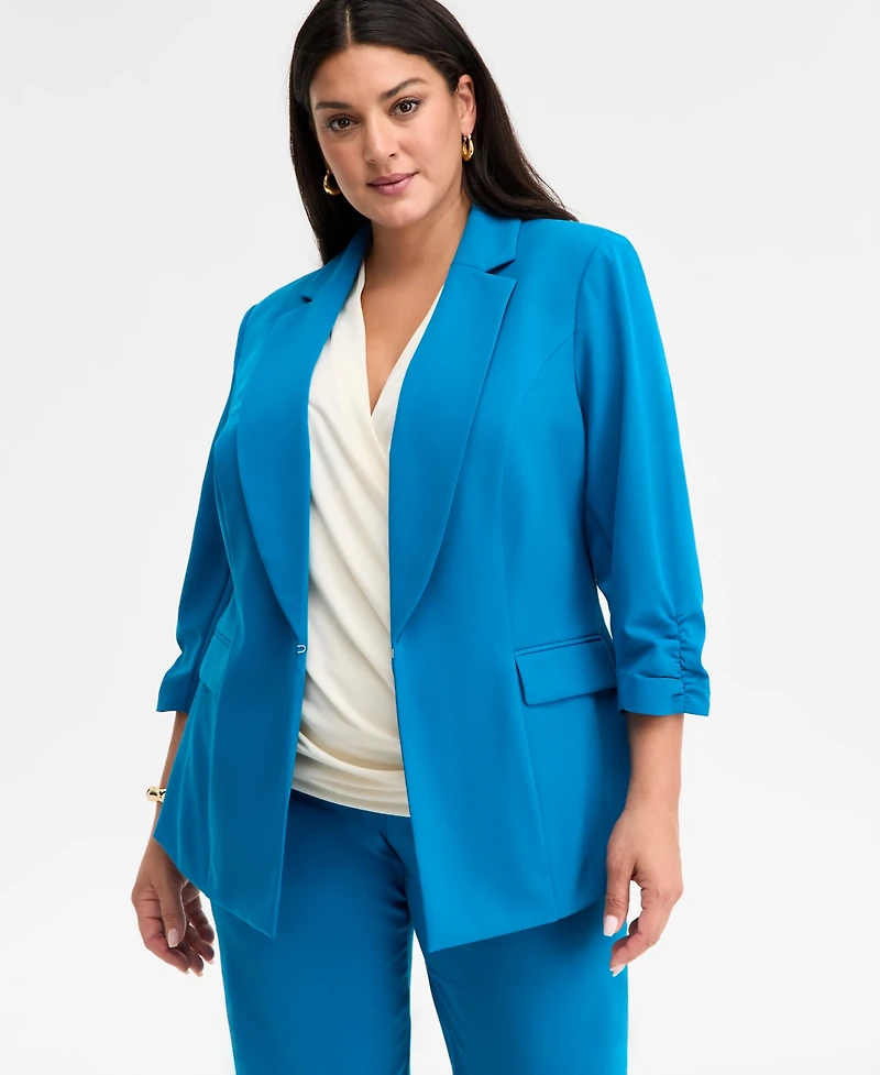 I.n.c. International Concepts Plus 3/4-Sleeve Blazer, Created for Macy's
