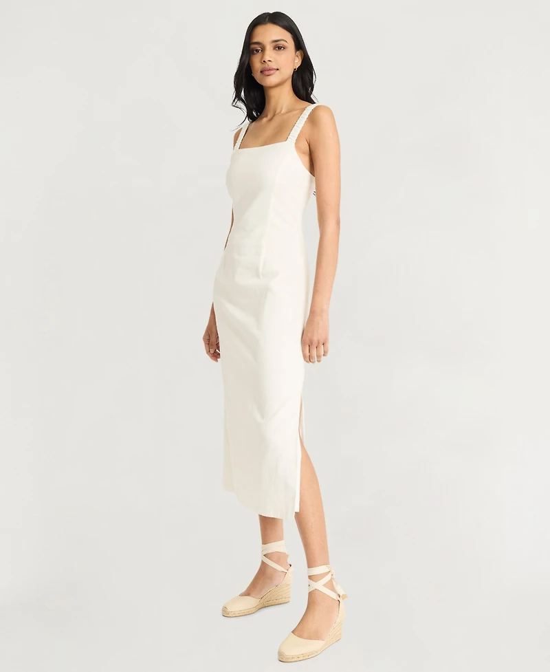 The Good Journey Women's Square-Neck Sleeveless Midi Dress