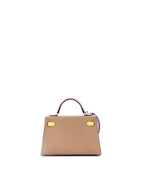 Pre-Owned Hermes Kelly Handbag Tricolor Epsom with Palladium Hardware