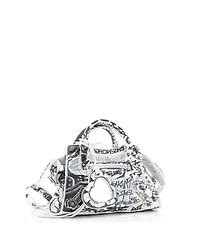 Pre-Owned Balenciaga Xs Neo Cagole Graffiti City Bag Leather