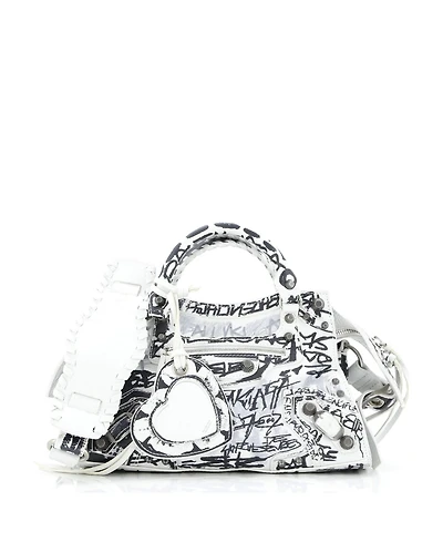 Pre-Owned Balenciaga Xs Neo Cagole Graffiti City Bag Leather