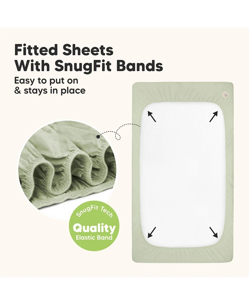 KeaBabies Waterproof Crib Sheets for Boys, Girls, 2pk Baby Fitted Sheet, Mattress Protector