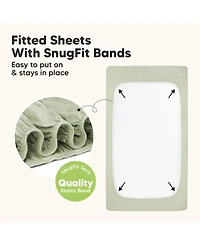 KeaBabies Waterproof Crib Sheets for Boys, Girls, 2pk Baby Fitted Sheet, Mattress Protector