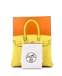 Pre-Owned Hermes Birkin 30 Handbag Yellow Epsom with Gold Hardware