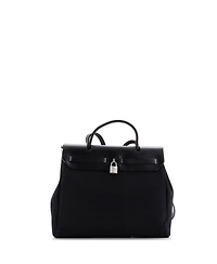 Pre-Owned Hermes Pm Herbag Toile and Leather