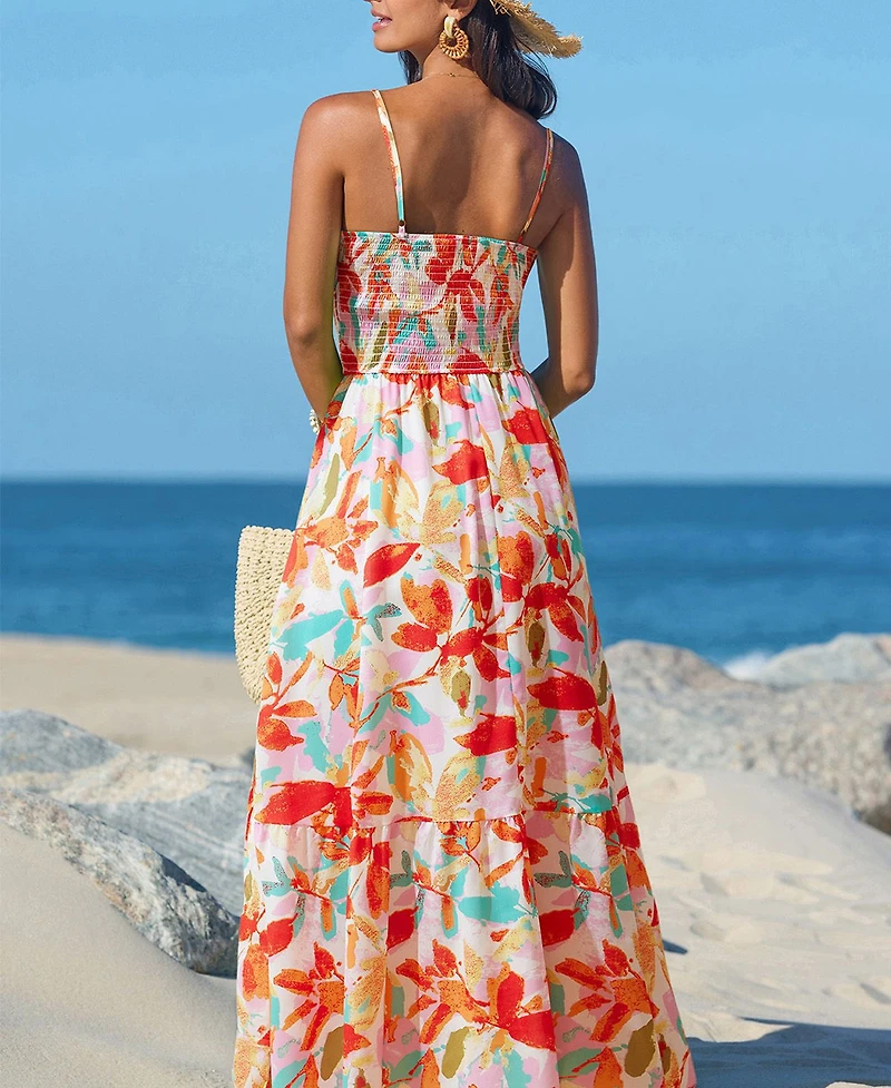 Cupshe Women's Summer Burst Tropical Maxi Beach Dress