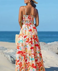 Cupshe Women's Summer Burst Tropical Maxi Beach Dress