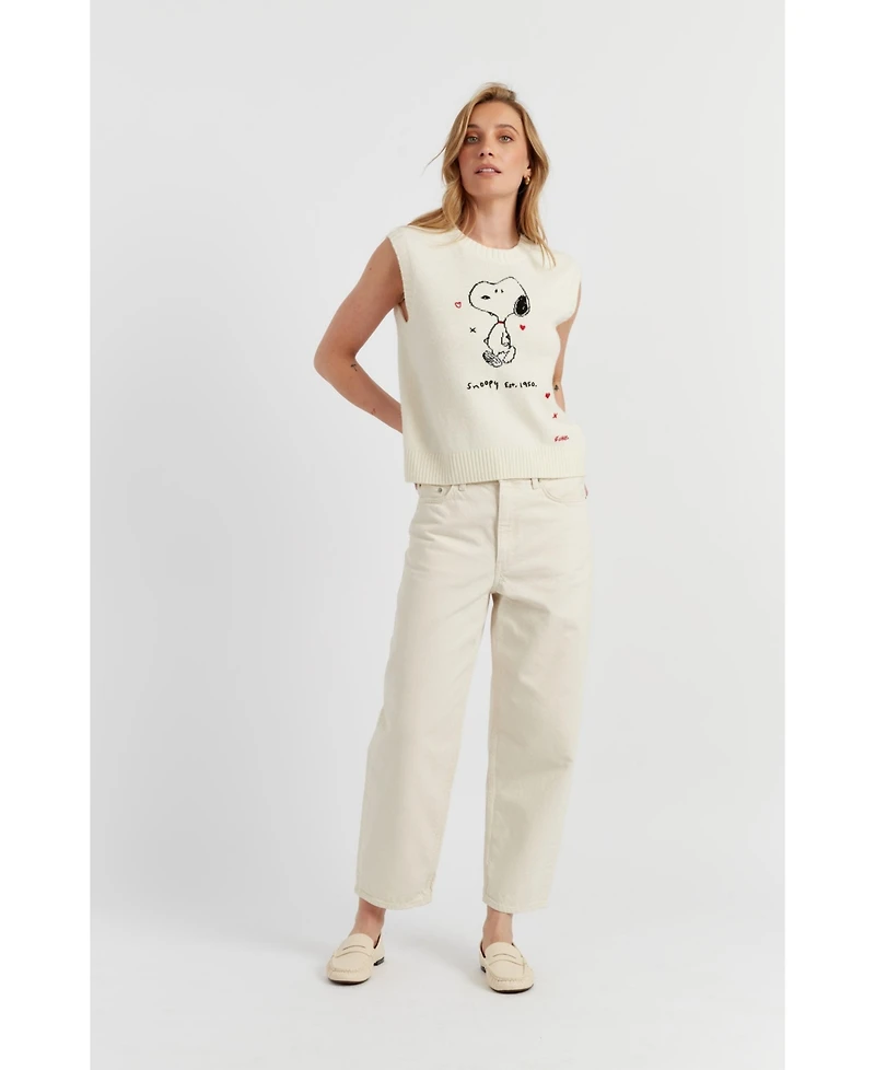 Chinti & Parker Women's Wool Cashmere Snoopy Anniversary Tank