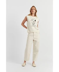 Chinti & Parker Women's Wool Cashmere Snoopy Anniversary Tank