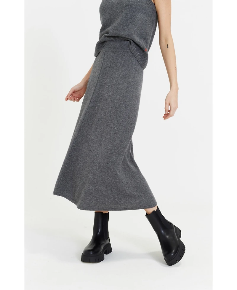 Chinti & Parker Women's Wool Cashmere Midi Skirt