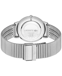 Lacoste Men's Crocorigin Silver Tone Stainless Steel Bracelet Watch, 40.5mm