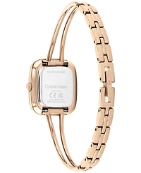 Calvin Klein Women's Ck Adore Rose Gold Tone Stainless Steel Bangle Bracelet Watch 20.8mm