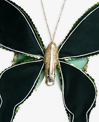 Holiday Lane Enchanted Forest Green Glitter Butterly Ornament, Macy's Exclusive