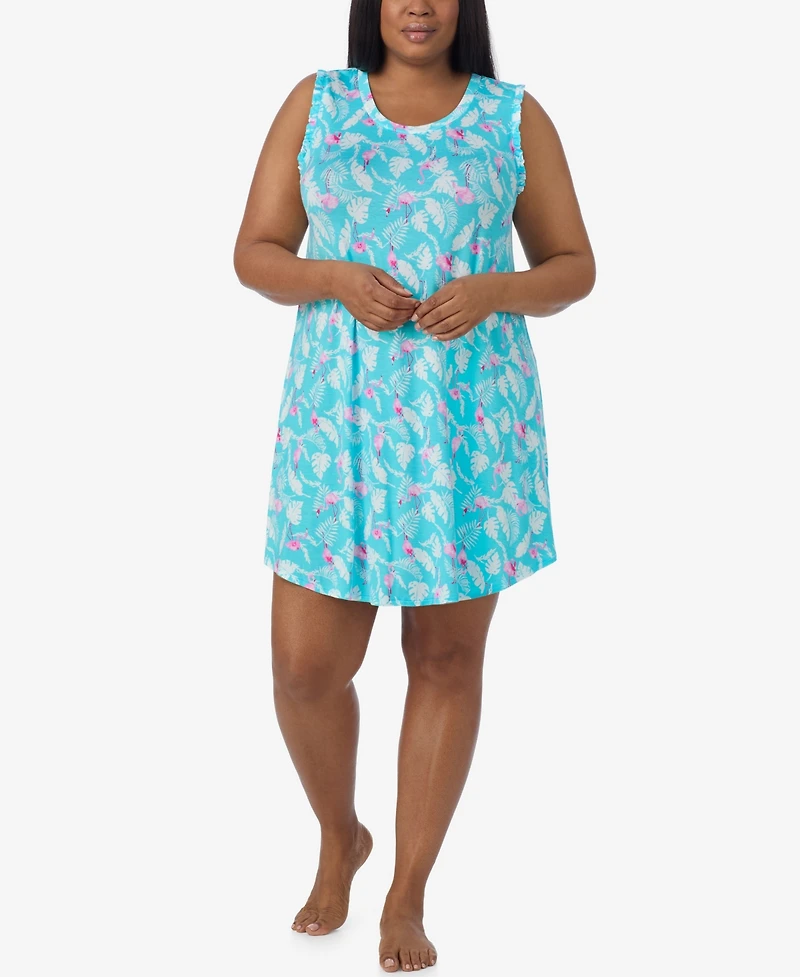 Ellen Tracy Plus Sleeveless Short Chemise