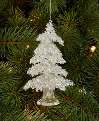 Holiday Lane Christmas Glitters Clear Tree Ornament, Macy's Exclusive
