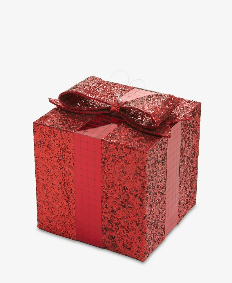 Holiday Lane Christmas Cheer Gift Box Ornament, Exclusively Made For Macy'S