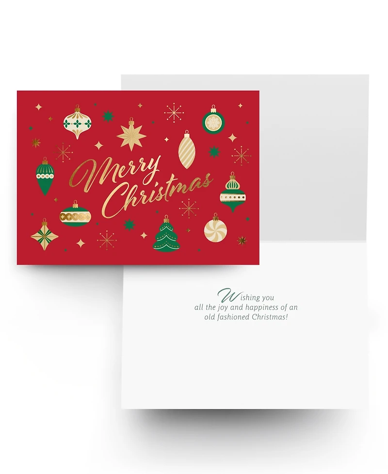 Masterpiece Studios Retro Ornaments Holiday Boxed Cards
