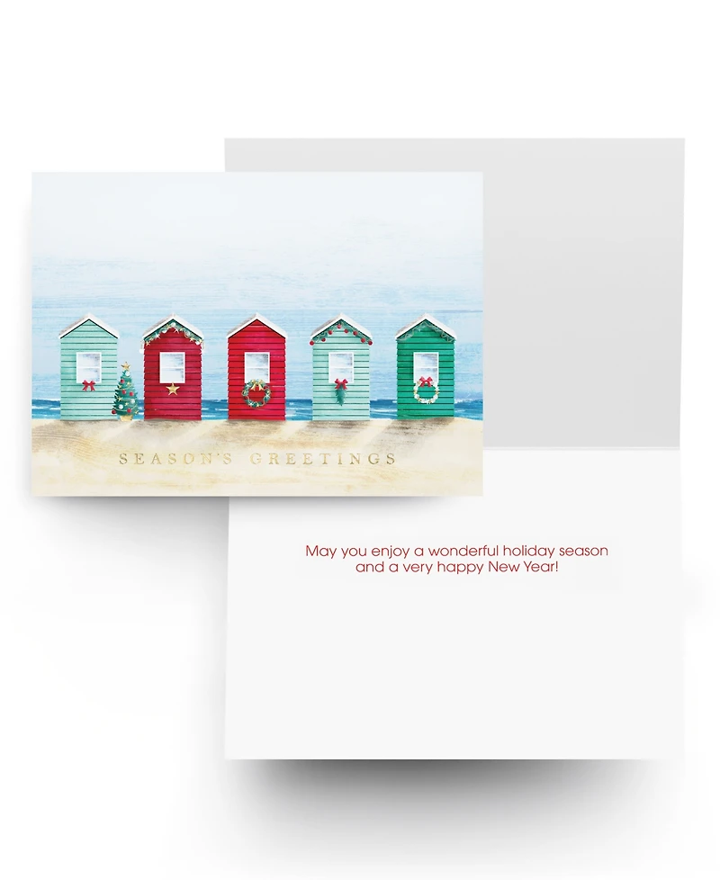 Masterpiece Studios Beach Bungalows Holiday Boxed Cards