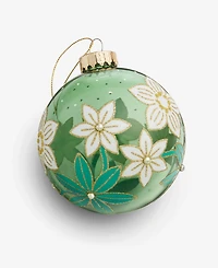 Holiday Lane Enchanted Emerald Glass Ball Ornament, Macy's Exclusive