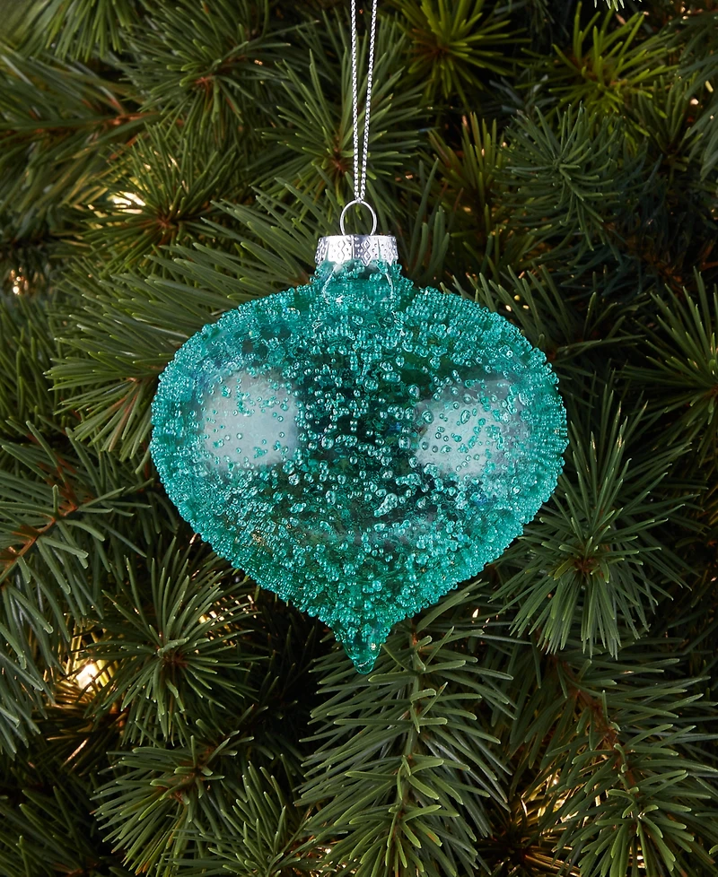 Holiday Lane Enchanted Emerald Green Dotted Onion Ornament, Macy's Exclusive