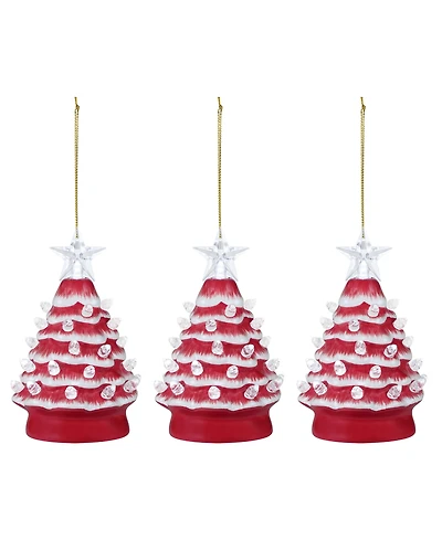 Mr. Christmas Nostalgic Tree Ornaments with Lights, Set of 3