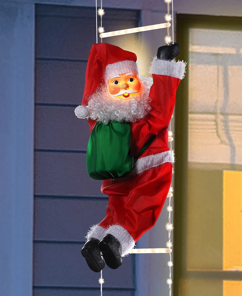 Mr. Christmas Super Climbing Outdoor Rope Ladder Climbing Santa