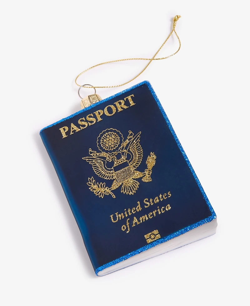 Holiday Lane Around the World Glass Passport Ornament, Macy's Exclusive