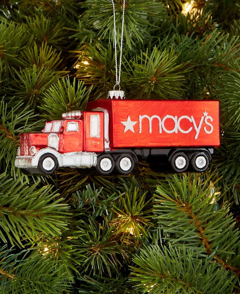 Holiday Lane Macy's 2025 Glass Truck Ornament, Macy's Exclusive