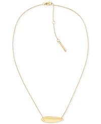 Calvin Klein Logo-Etched Sculpted Pendant Necklace, 16" + 2" extender