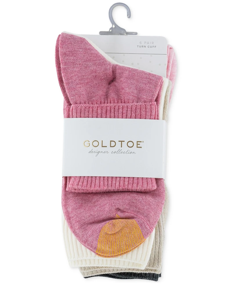 Gold Toe Women's 6-Pk. Turn-Cuff Socks 4341F5