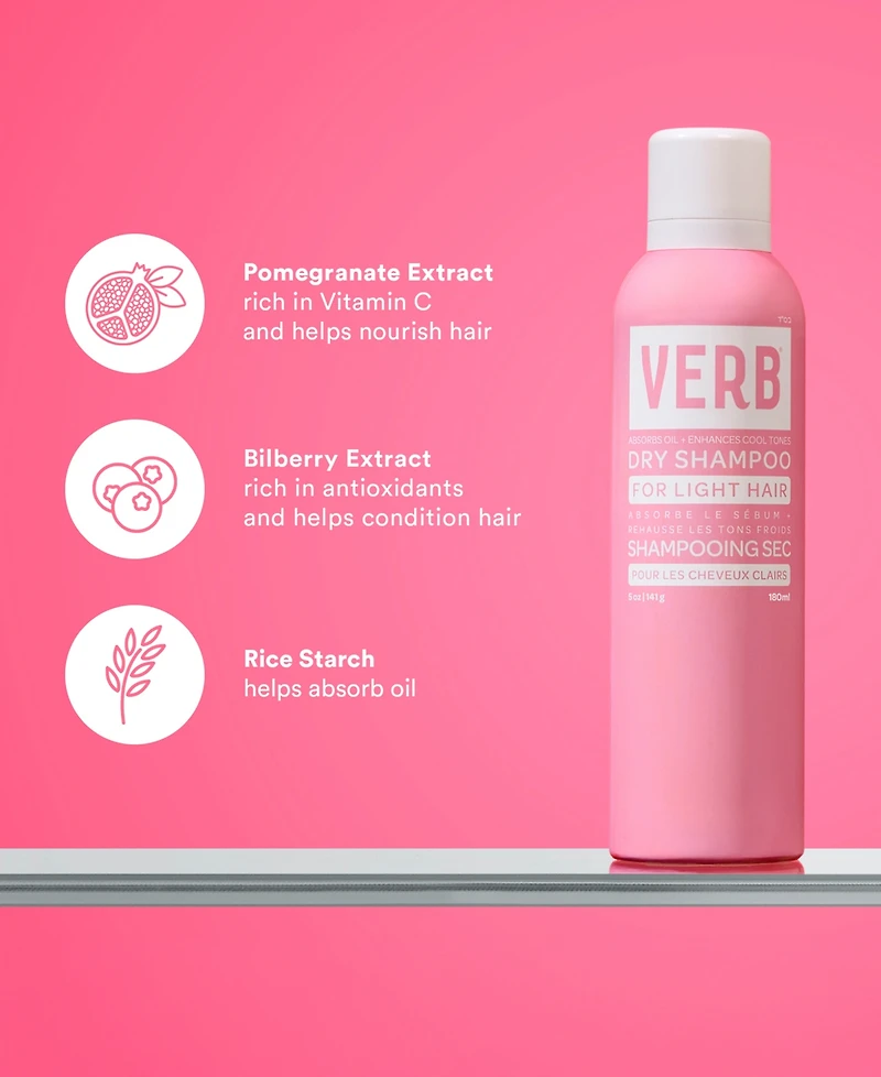 Verb Dry Shampoo Light, 5 oz.