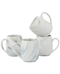 Lorren Home Trends Marble Pattern Mugs, Set of 4