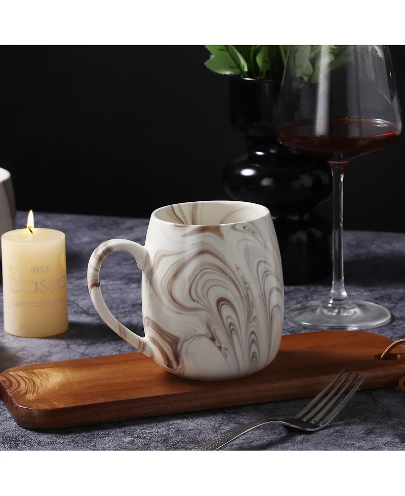 Lorren Home Trends Marble Pattern Mugs