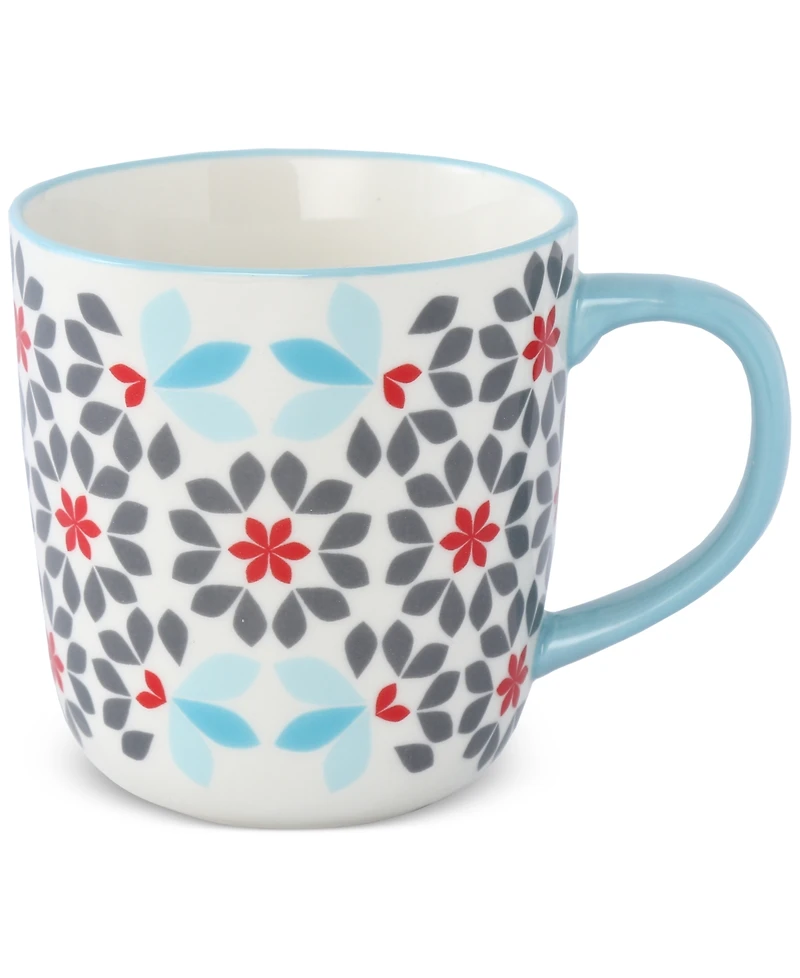 Lorren Home Trends Geo Floral Mugs