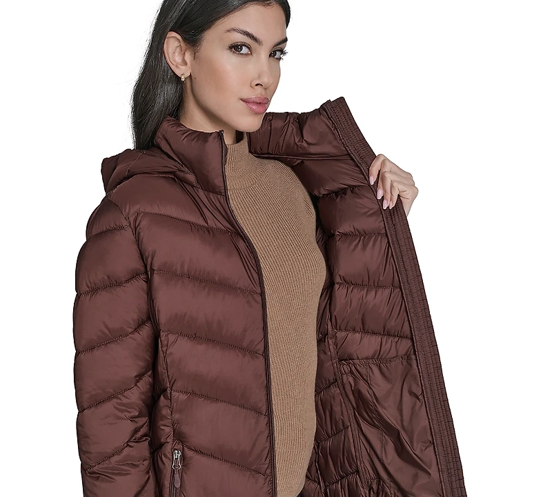Charter Club Women's Packable Hooded Puffer Coat, Created for Macy's