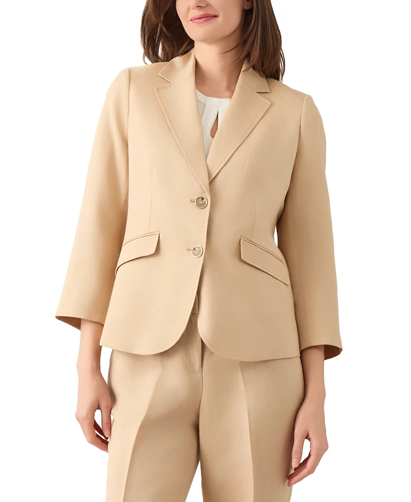 Kasper Women's Notch-Collar Button-Front Blazer