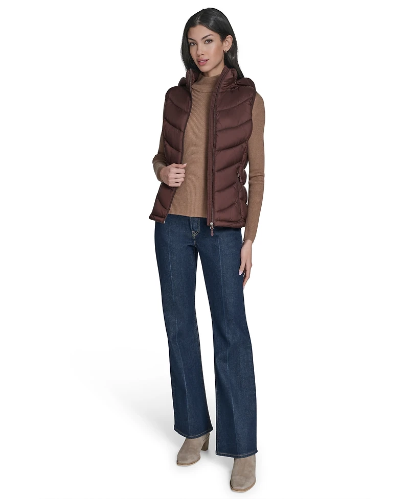 Charter Club Women's Packable Hooded Puffer Vest