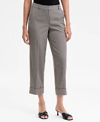 Anne Klein Women's Cropped Houndstooth Pants