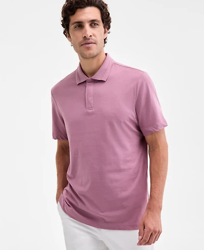 Alfani Men's Regular-Fit Mercerized Polo Shirt, Created for Macy's