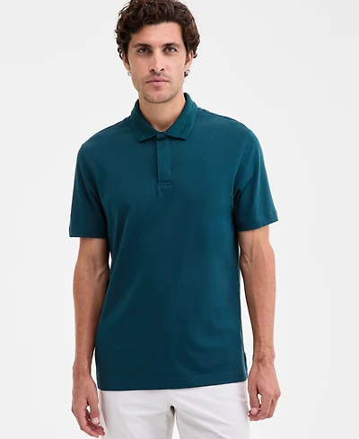 Alfani Men's Regular-Fit Mercerized Polo Shirt, Created for Macy's