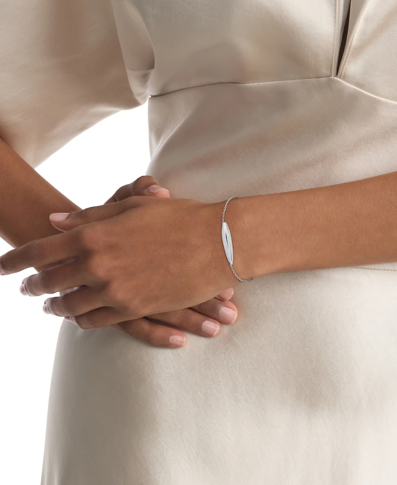 Calvin Klein Logo-Etched Sculpted Slider Bracelet