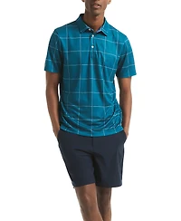 Nautica Men's Short Sleeve Windowpane Golf Polo Shirt