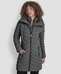 Dkny Women's Bibbed Packable Puffer Coat