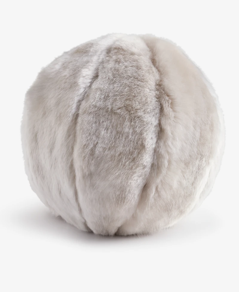 Hotel Collection Lynx Faux Fur Decorative Pillow, 10" Round, Exclusively at Macy's