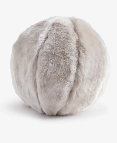 Hotel Collection Lynx Faux Fur Decorative Pillow, 10" Round, Exclusively at Macy's