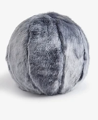 Hotel Collection Lynx Faux Fur Decorative Pillow, 10" Round, Exclusively at Macy's