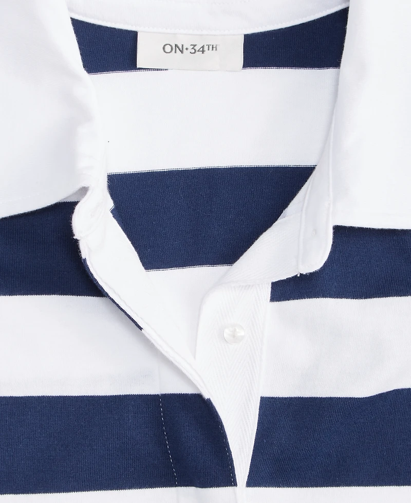 On 34th Women's Striped Rugby Top, Macy's Exclusive