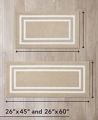 Jean Pierre New York Double Line Border Tufted 2-Pc. Runner Rug Set