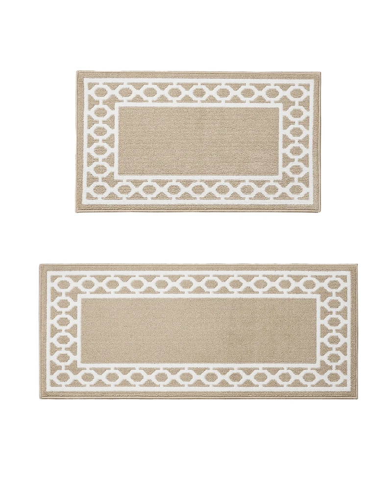 Jean Pierre New York Christine Trellis Border Tufted 2-Pc. Runner Set