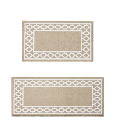 Jean Pierre New York Christine Trellis Border Tufted 2-Pc. Runner Set